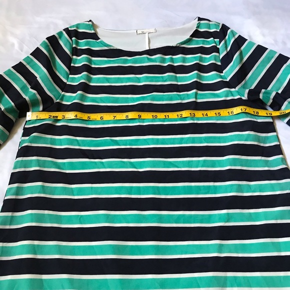 EVERLY Striped Short Tab Sleeve Shift Dress Medium - Picture 6 of 13